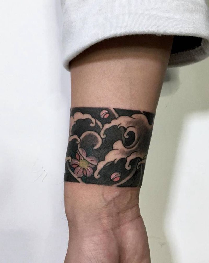 臂环纹身图片_手臂新传统纹身图案