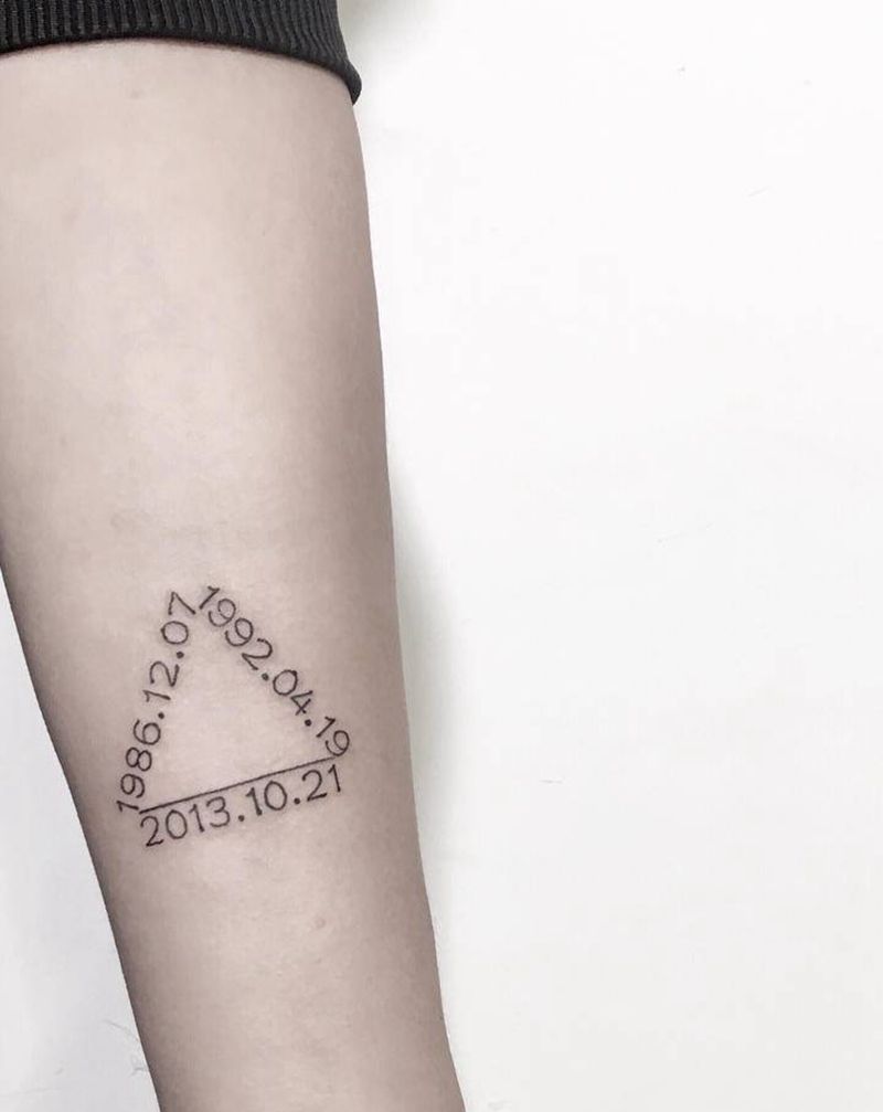 日期纹身图片_手臂纹身图案