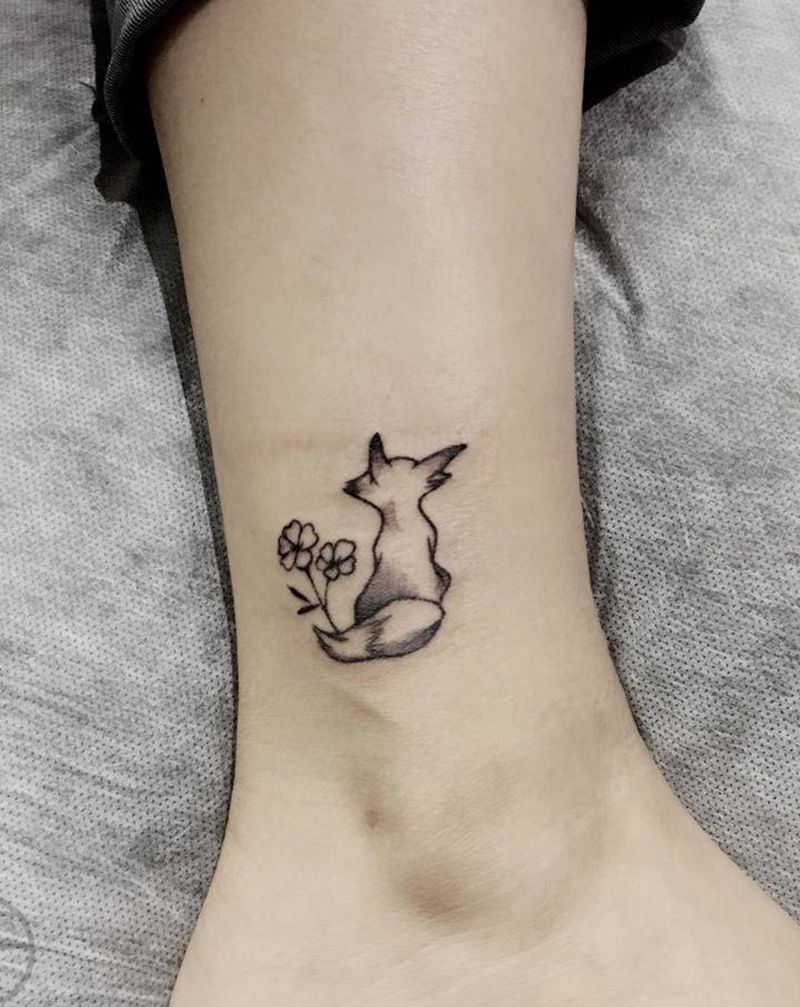 小清新纹身图片_脚部纹身图案