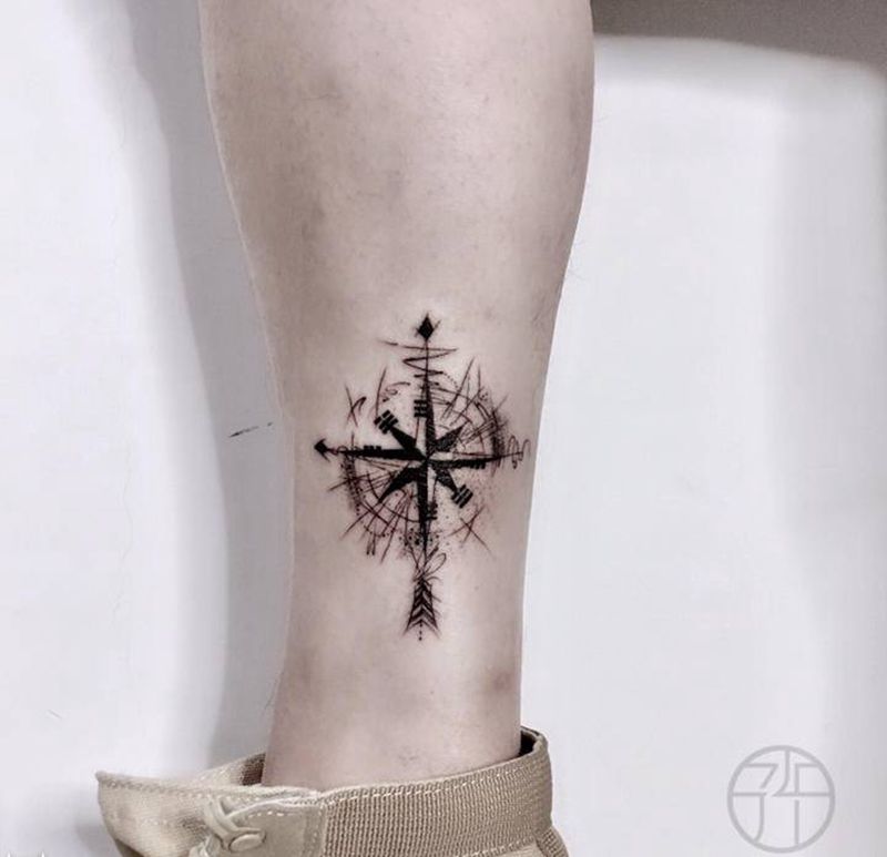 遮盖纹身图片_腿部纹身图案