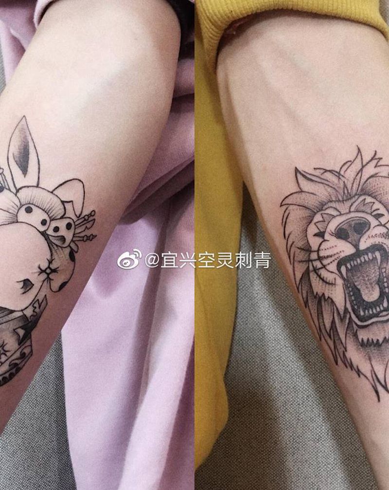 生肖纹身图片_手臂纹身图案