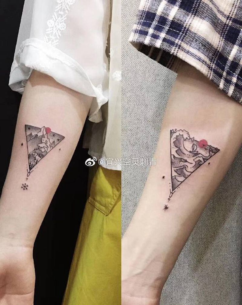 情侣纹身图片_手臂纹身图案