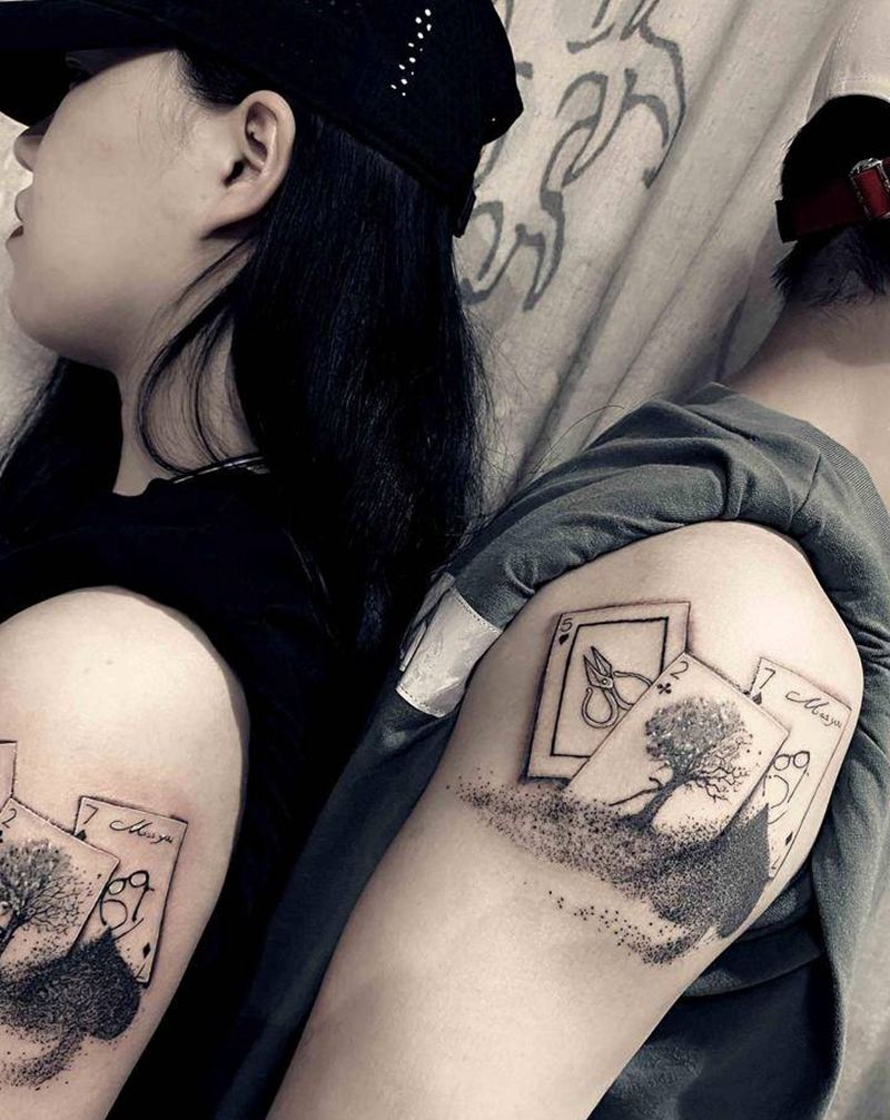 纪念外婆纹身图片_手臂点刺纹身图案