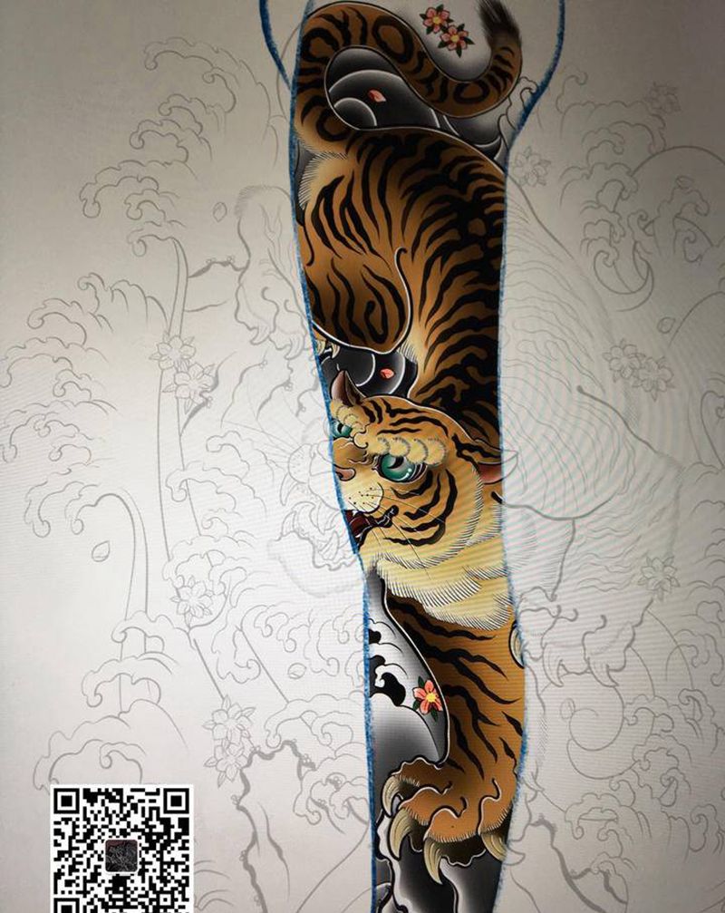 虎纹身图片_新传统纹身图案