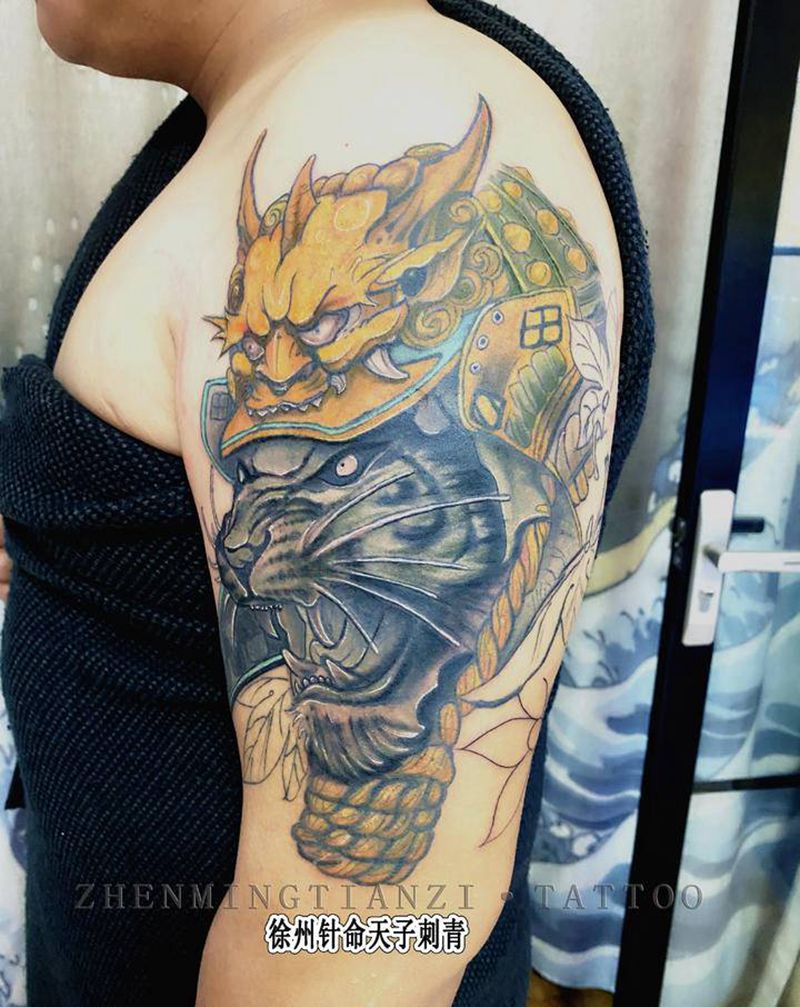 菲菲作品纹身图片_手臂New School纹身图案