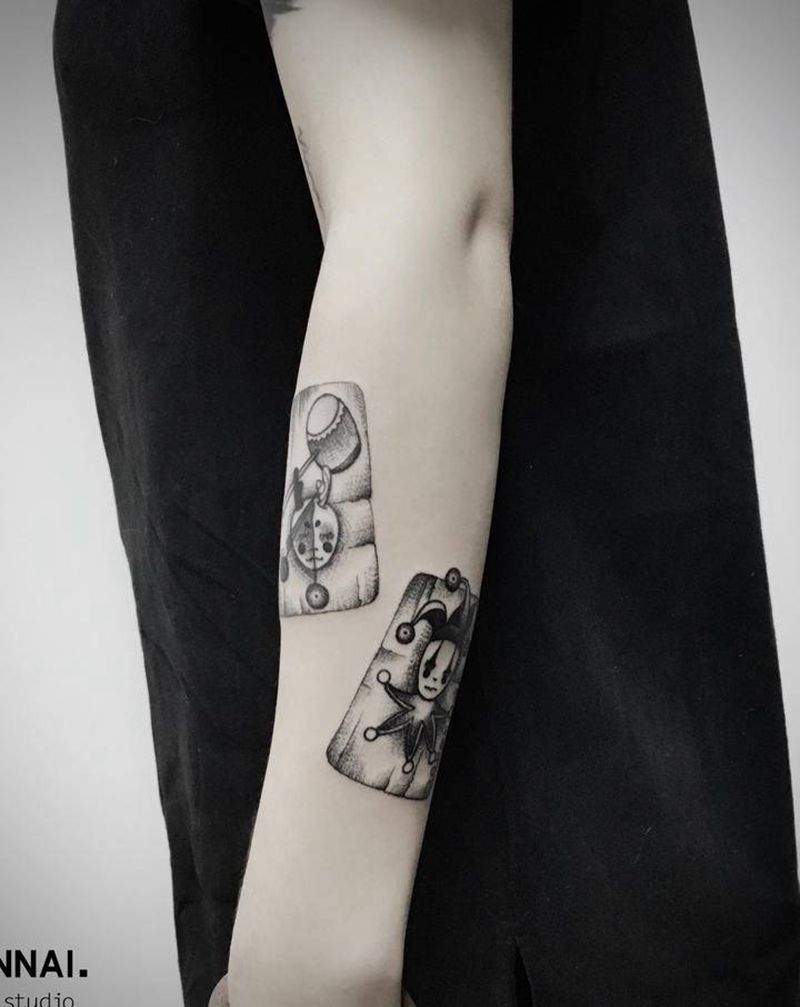 小丑纹身图片_手臂纹身图案