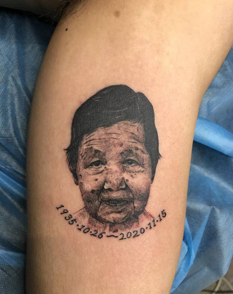 肖像纹身图片_手部手臂新传统纹身图案