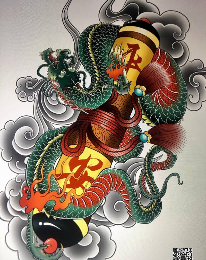 平安纹身图片_新传统纹身图案