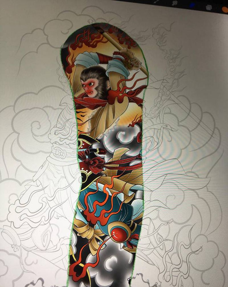 孙悟空纹身图片_手臂新传统纹身图案