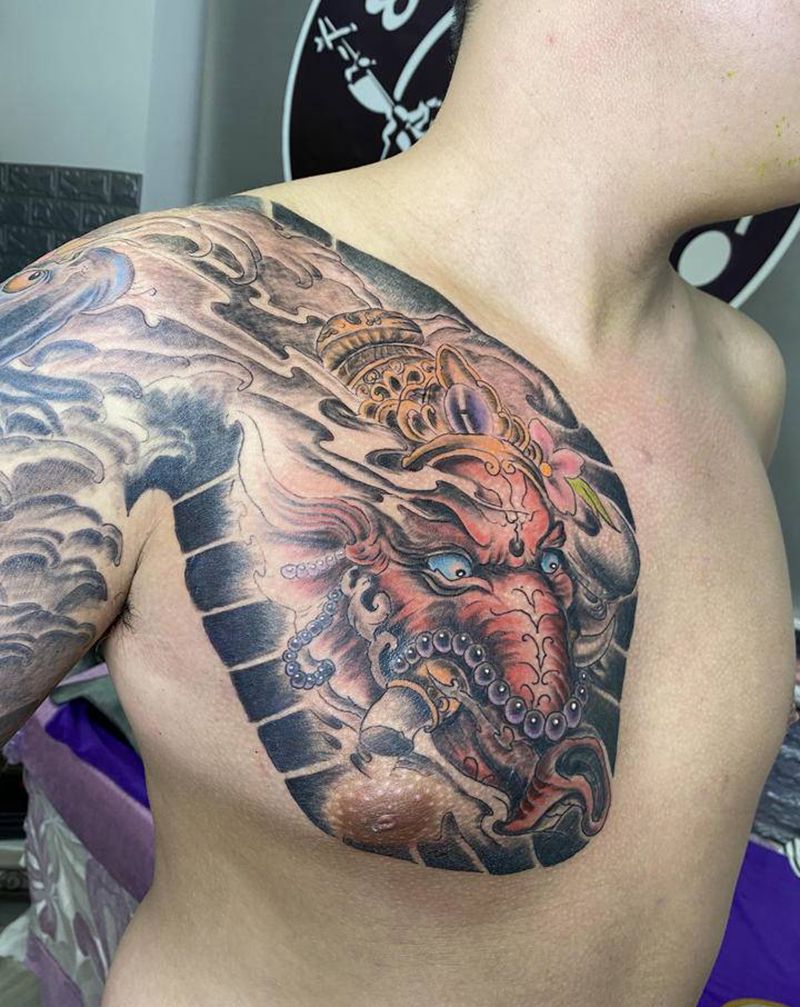 半胛纹身图片_手臂纹身图案