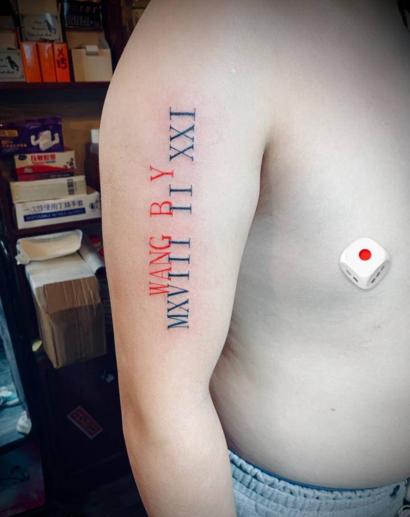 字母纹身图片_手臂纹身图案