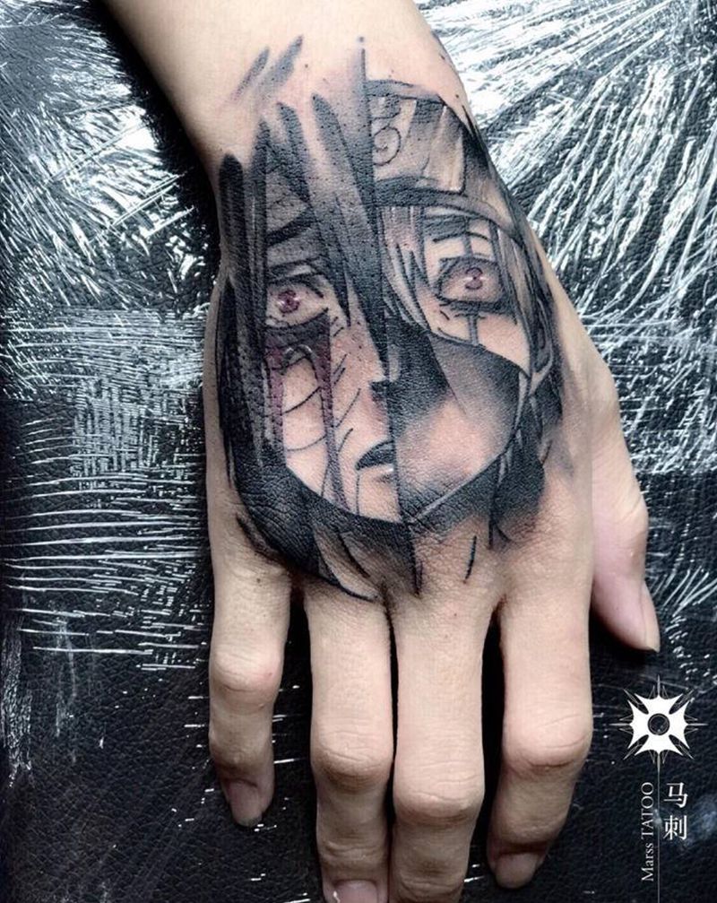 卡通纹身图片_手部纹身图案