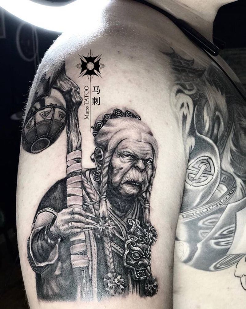 孟婆纹身图片_手臂纹身图案