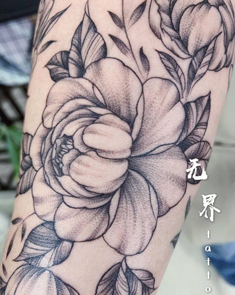 素花纹身图片_手臂点刺小臂花臂画纹身图案