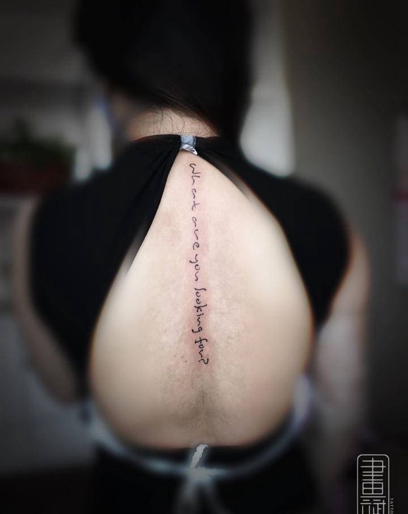 英文座右铭纹身图片_背部手臂几何花体字英文小清新英文短句纹身图案