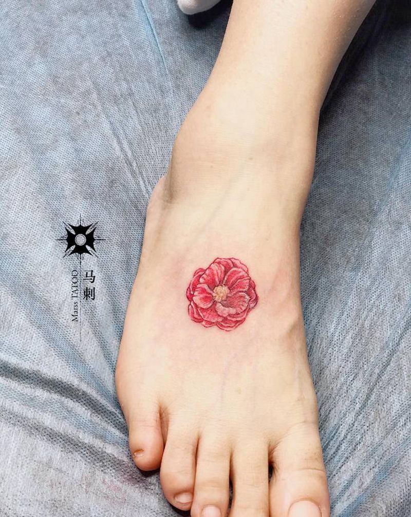 疤痕遮盖纹身图片_脚部纹身图案