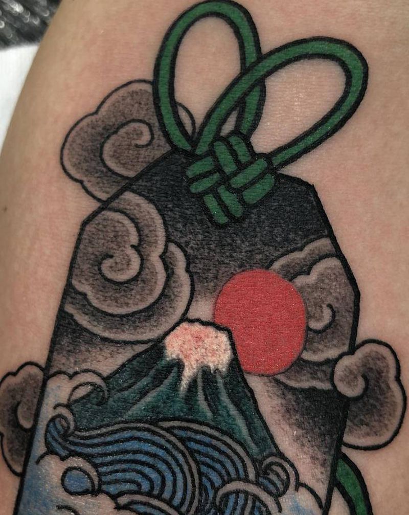 日式小图  御守纹身图片_手部手臂老传统纹身图案