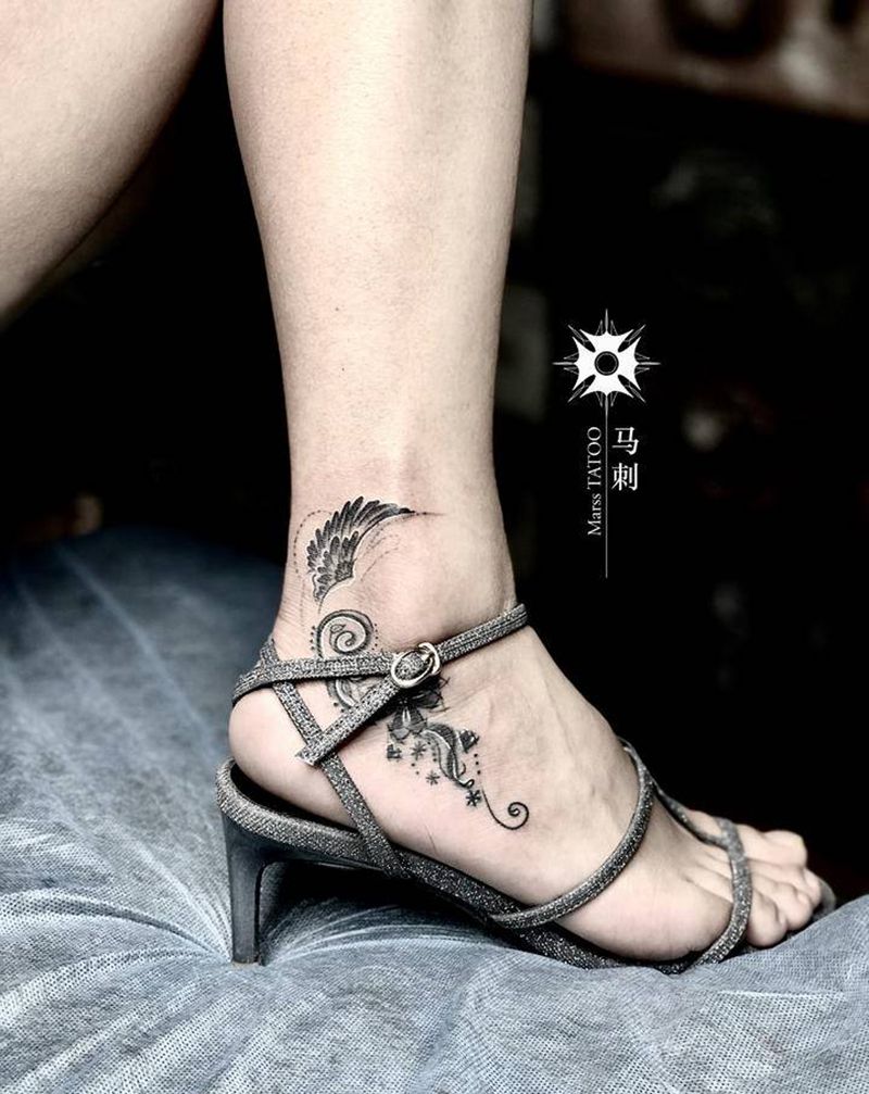 修改纹身图片_脚部纹身图案