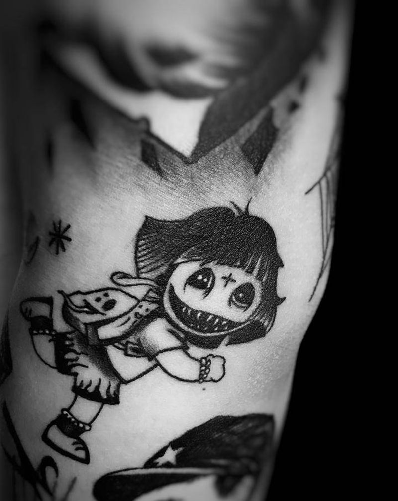 欧美school 拼接花臂纹身图片_手臂手部New SchoolOld School纹身图案