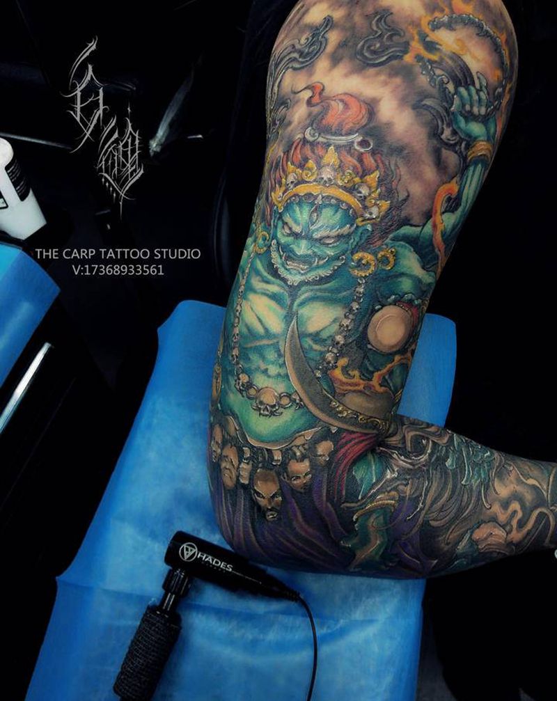 一点不疼纹身图片_手臂新传统纹身图案