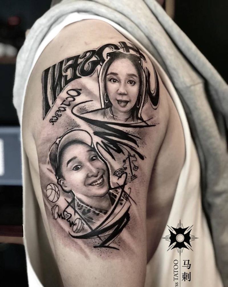 原创情侣纹身～男款纹身图片_手臂纹身图案