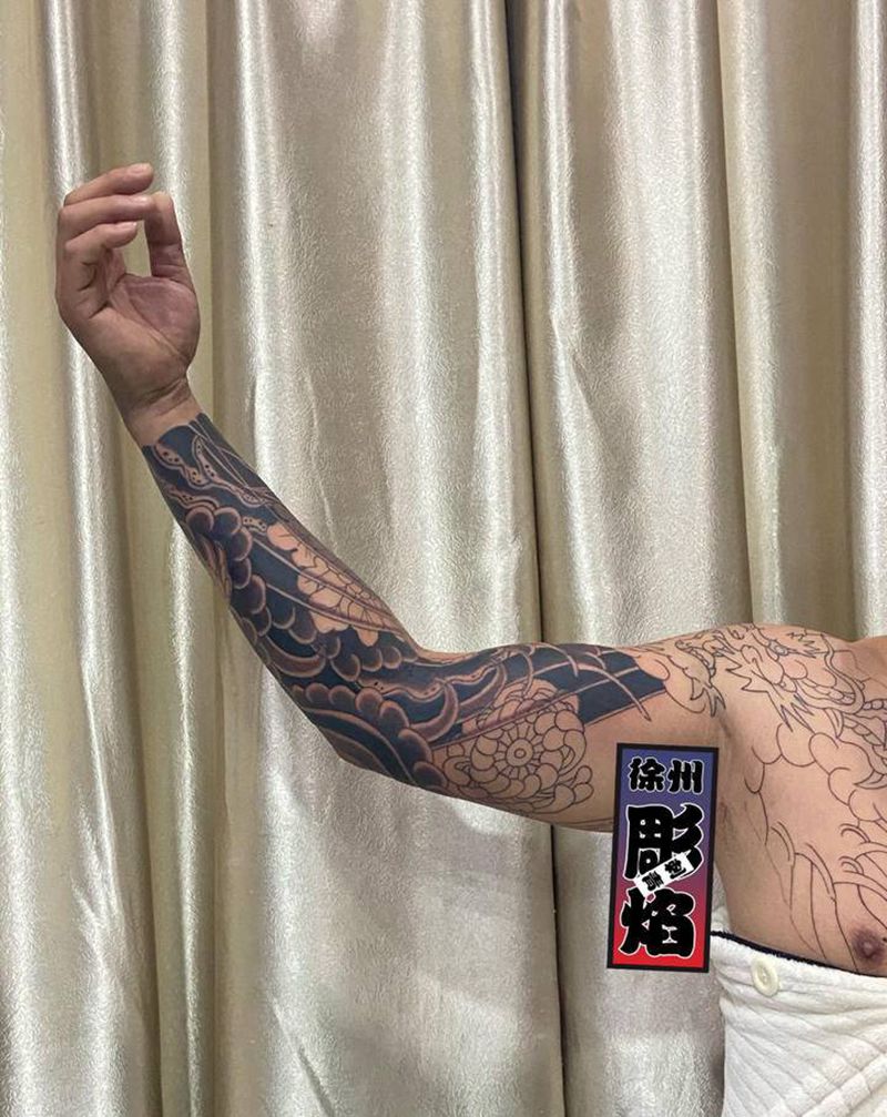 花胛纹身图片_老传统纹身图案