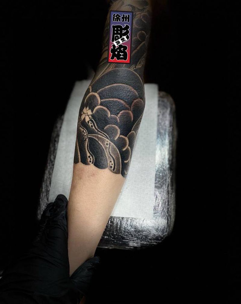 七分臂纹身图片_老传统纹身图案