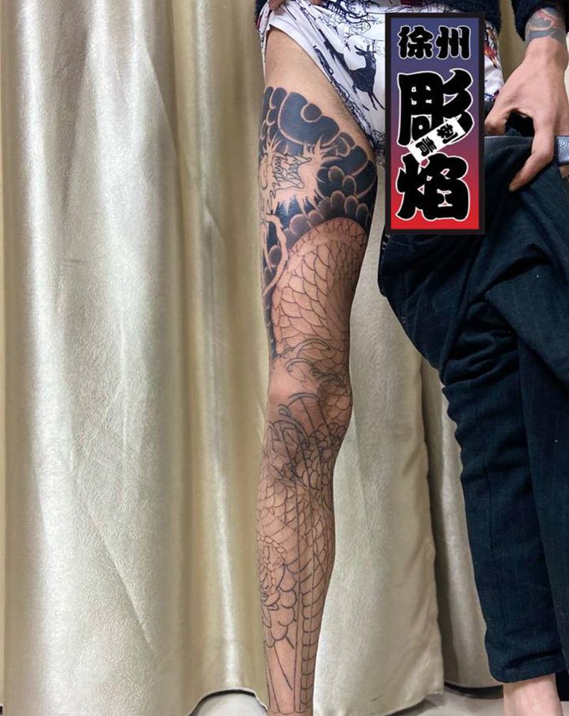 龙纹身图片_老传统纹身图案