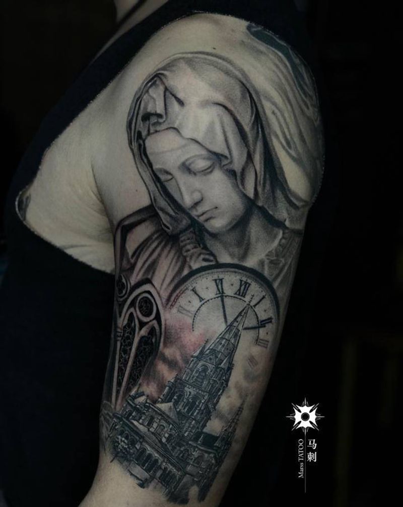 圣殇纹身图片_手臂纹身图案