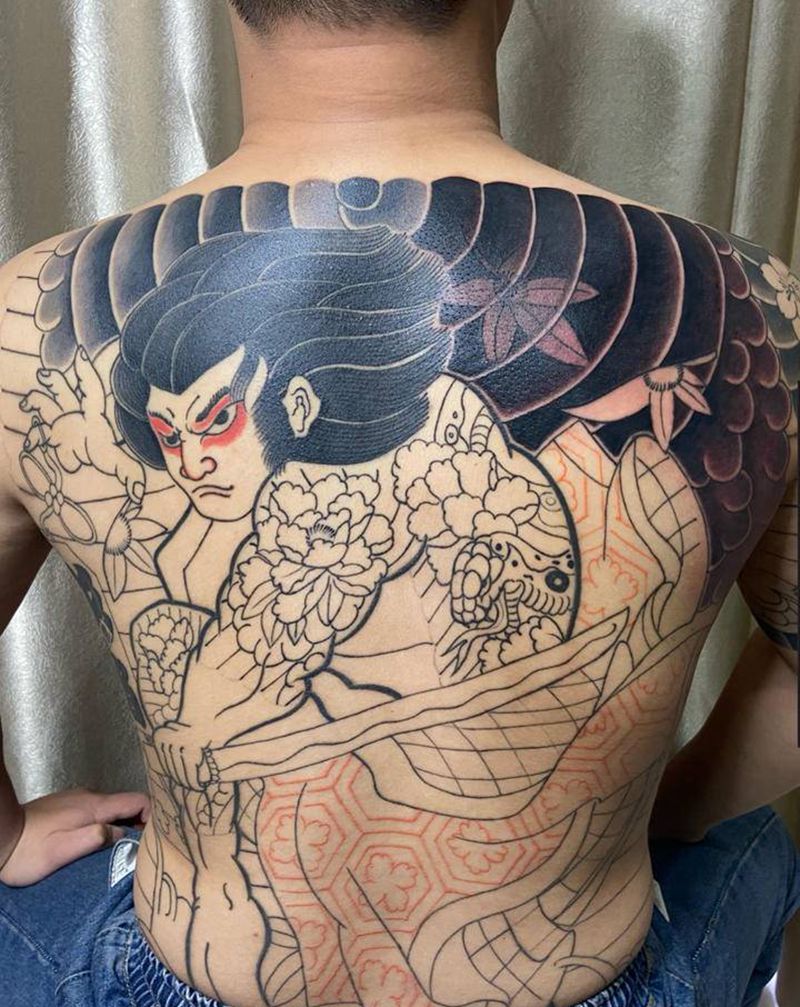 日式传统纹身图片_老传统纹身图案