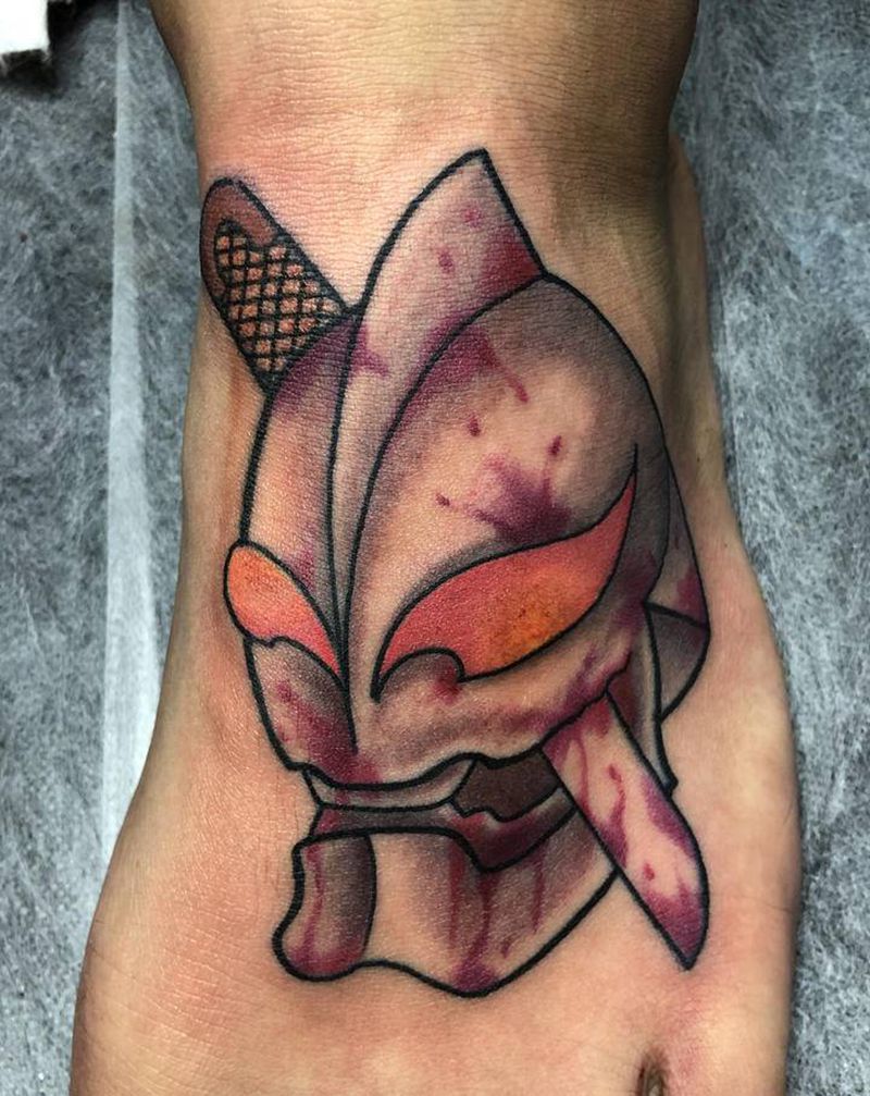 贝利亚纹身图片_脚部老传统纹身图案