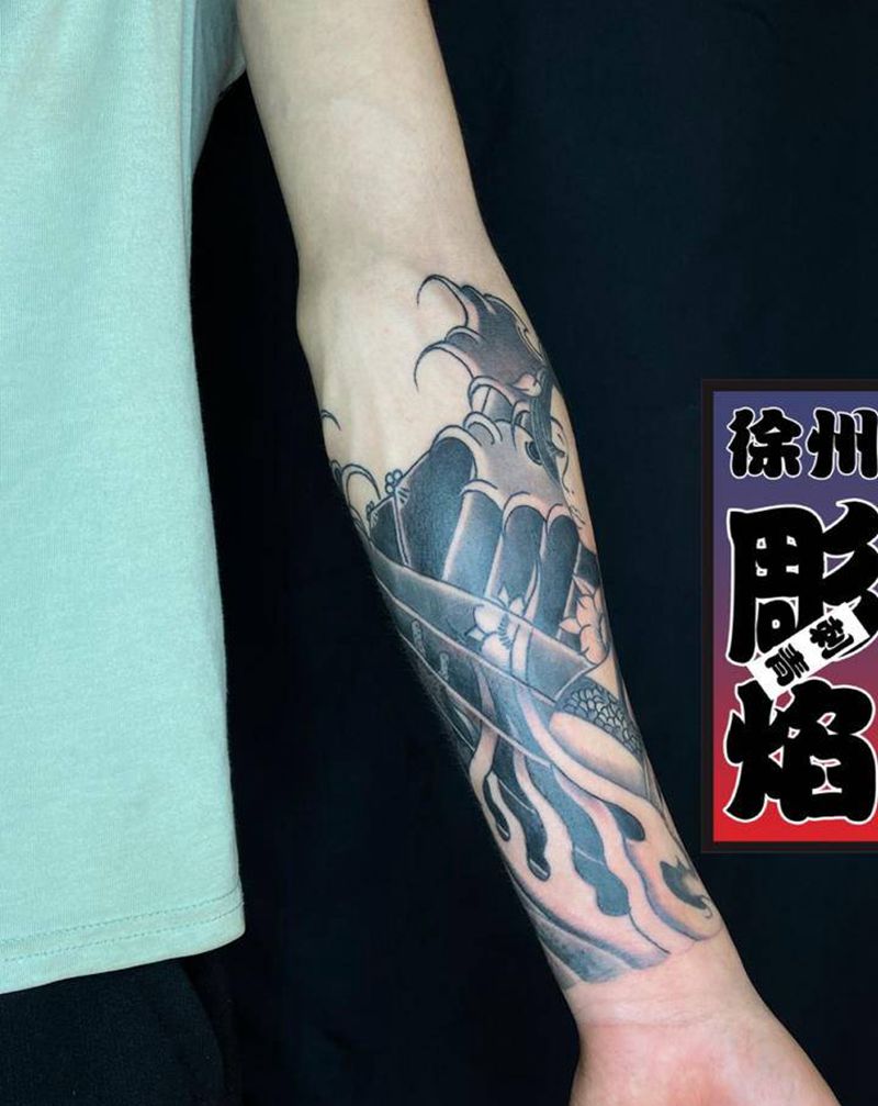 包小臂纹身图片_老传统新传统纹身图案