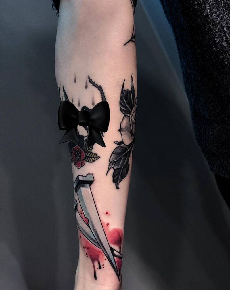 欧美小图纹身图片_手臂New School水彩纹身图案