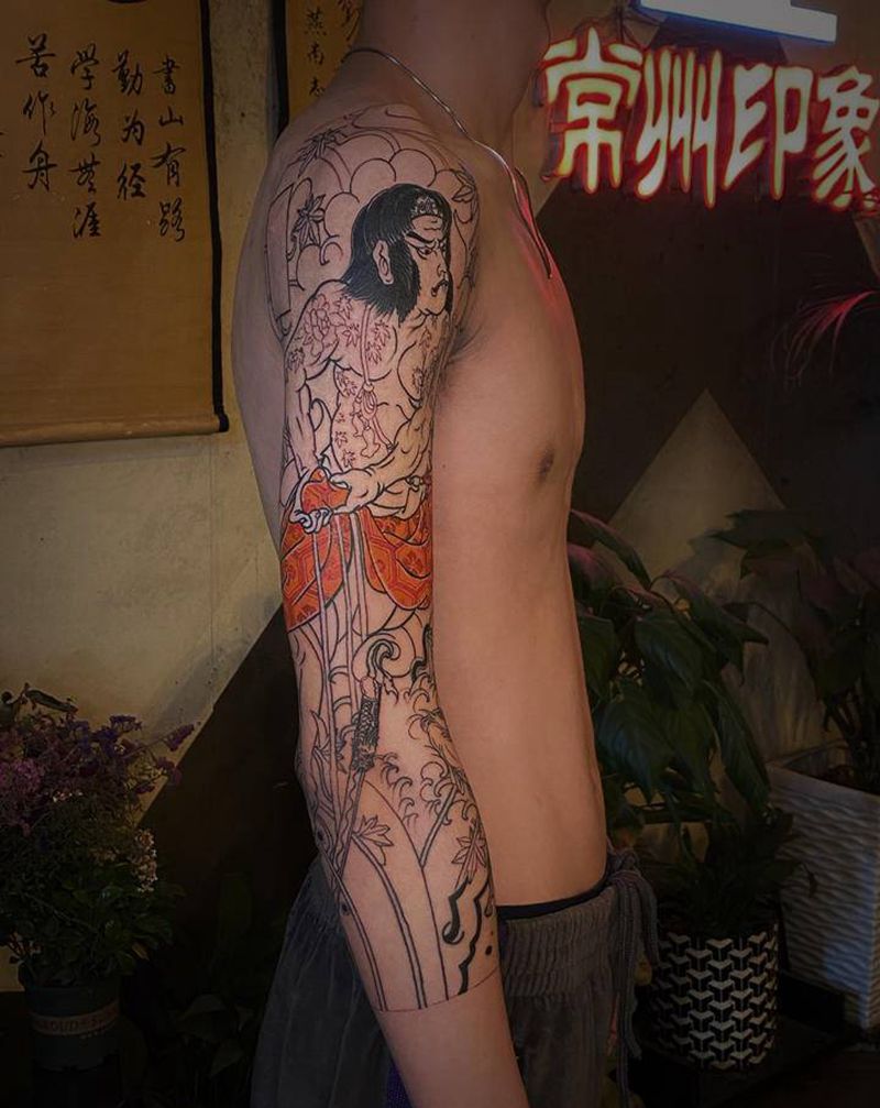 老传统·童威纹身图片_手臂纹身图案