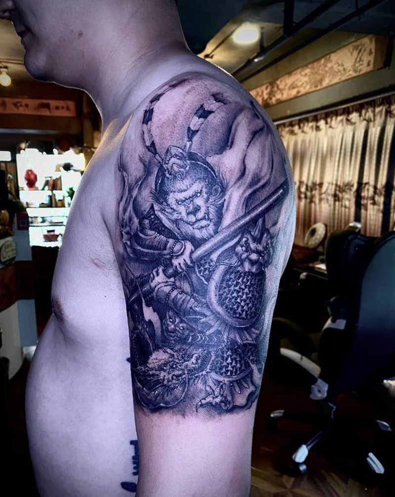 猴儿纹身图片_手臂纹身图案