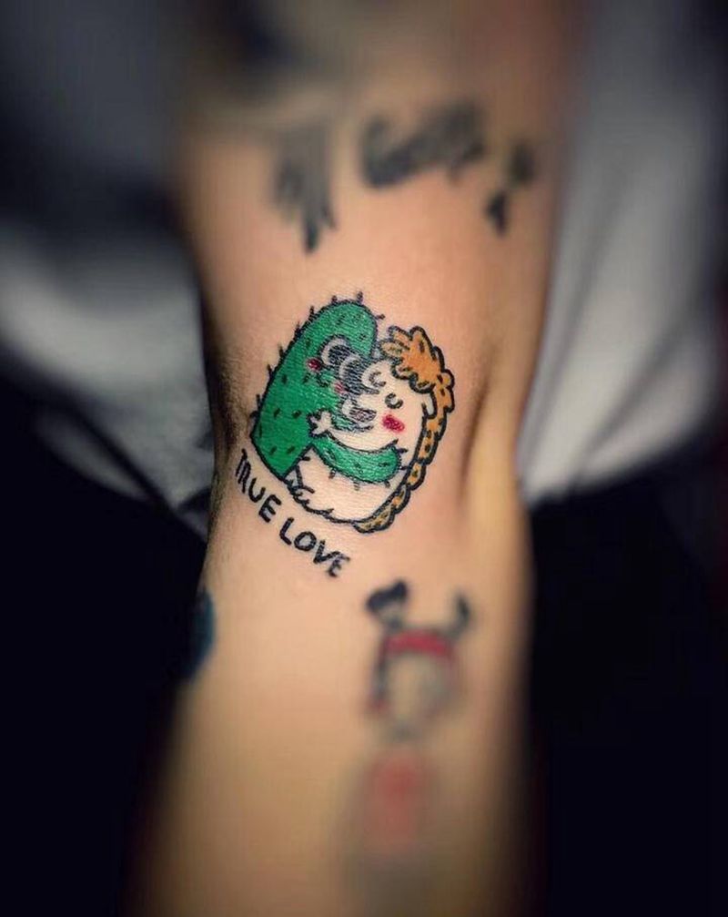 卡通纹身图片_手臂Old School纹身图案