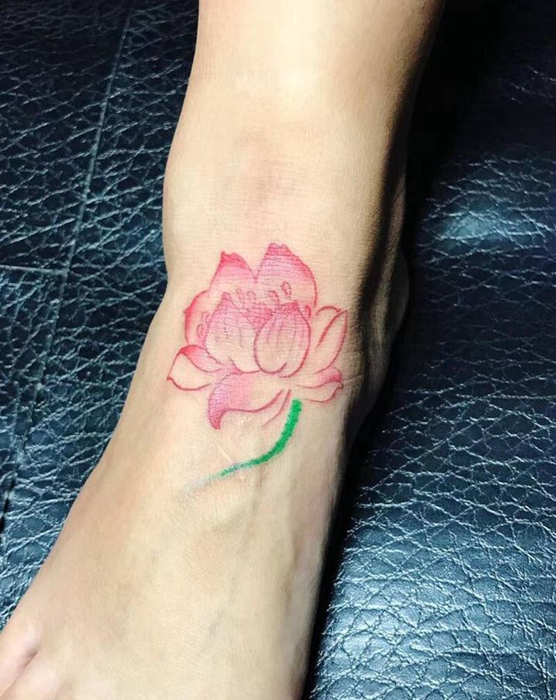 遮盖疤痕纹身图片_脚部纹身图案