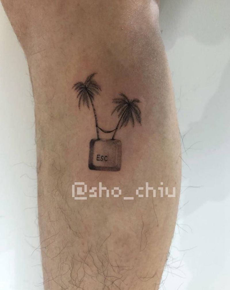 常州纹身 esc纹身图片_腿部欧美写实纹身图案