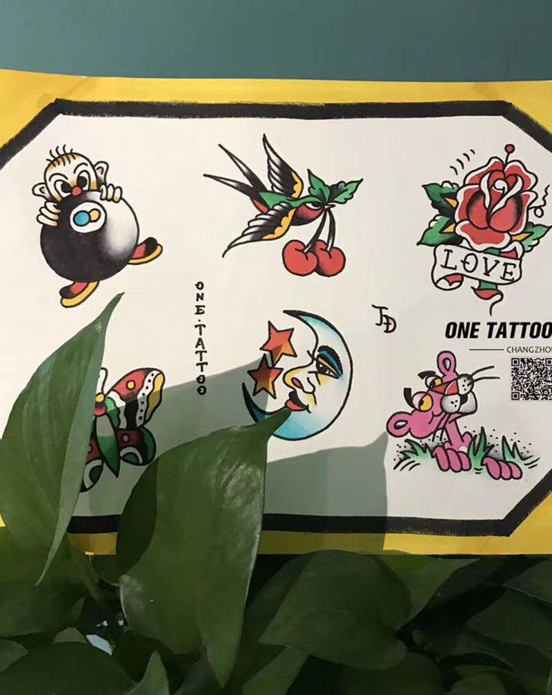 oldschool 手稿纹身图片_Old School纹身图案