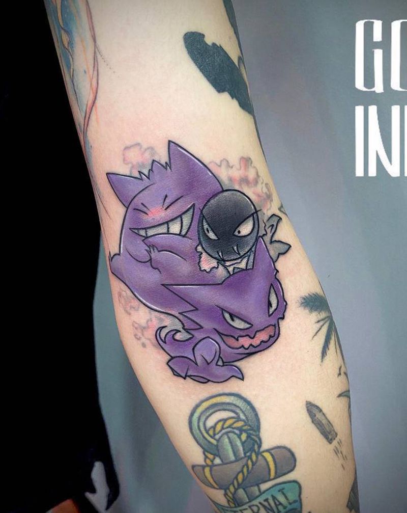 耿鬼纹身图片_手臂New School纹身图案