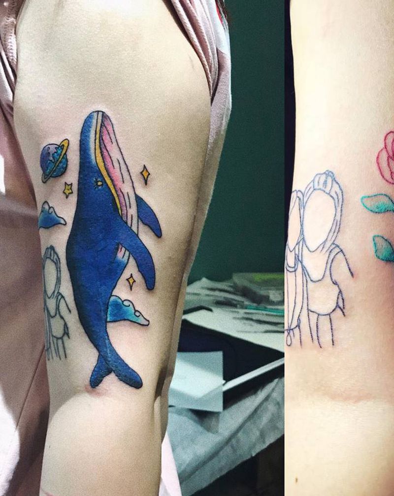 不喜欢了再遮盖 原创设计纹身图片_手臂纹身图案