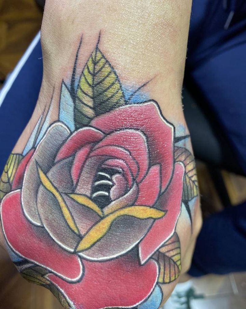 花纹身图片_手部纹身图案