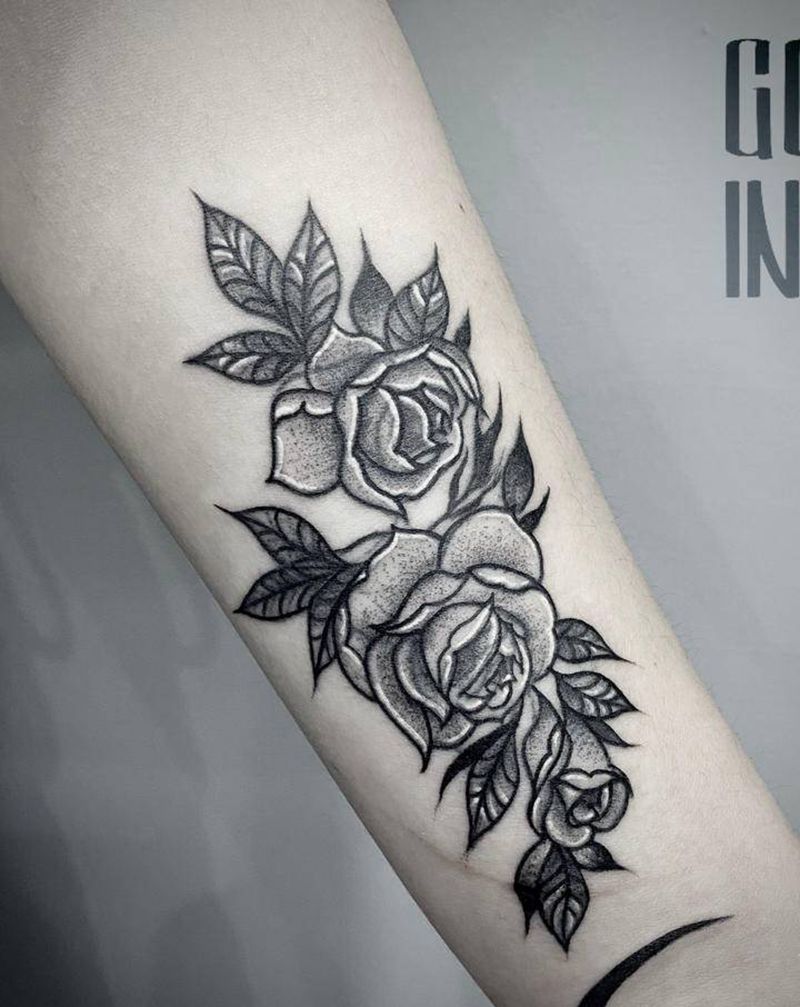 花纹身图片_手臂纹身图案