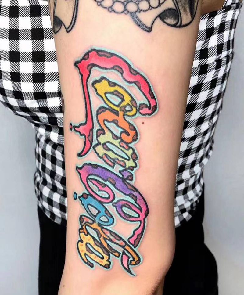 可口可乐纹身图片_手部手臂New School可口可乐饼干纹身图案