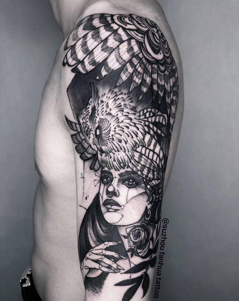 Freedom纹身图片_手部手臂欧美写实纹身图案