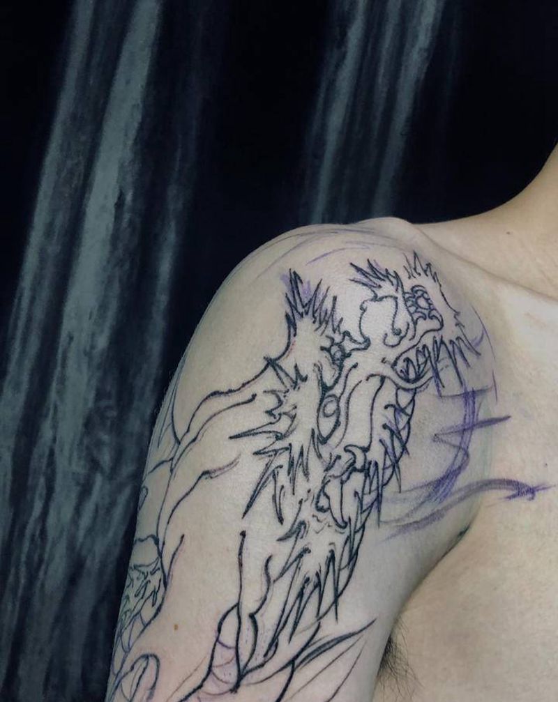 龙纹身图片_新传统纹身图案