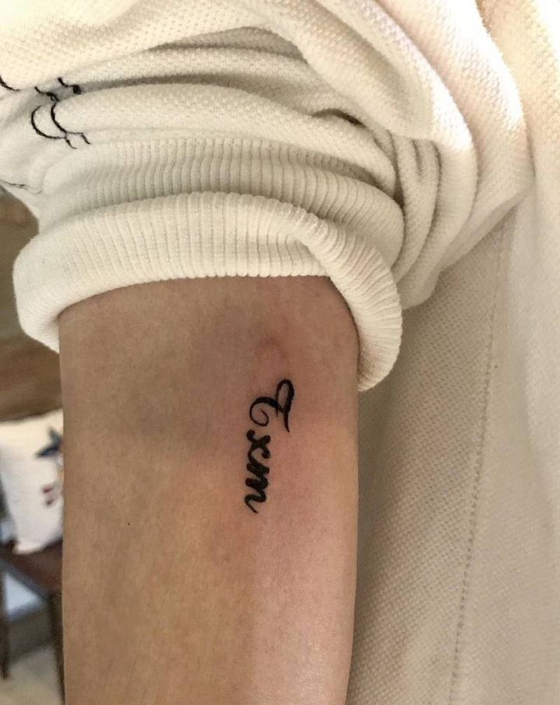 小清新英文纹身图片_手臂纹身图案