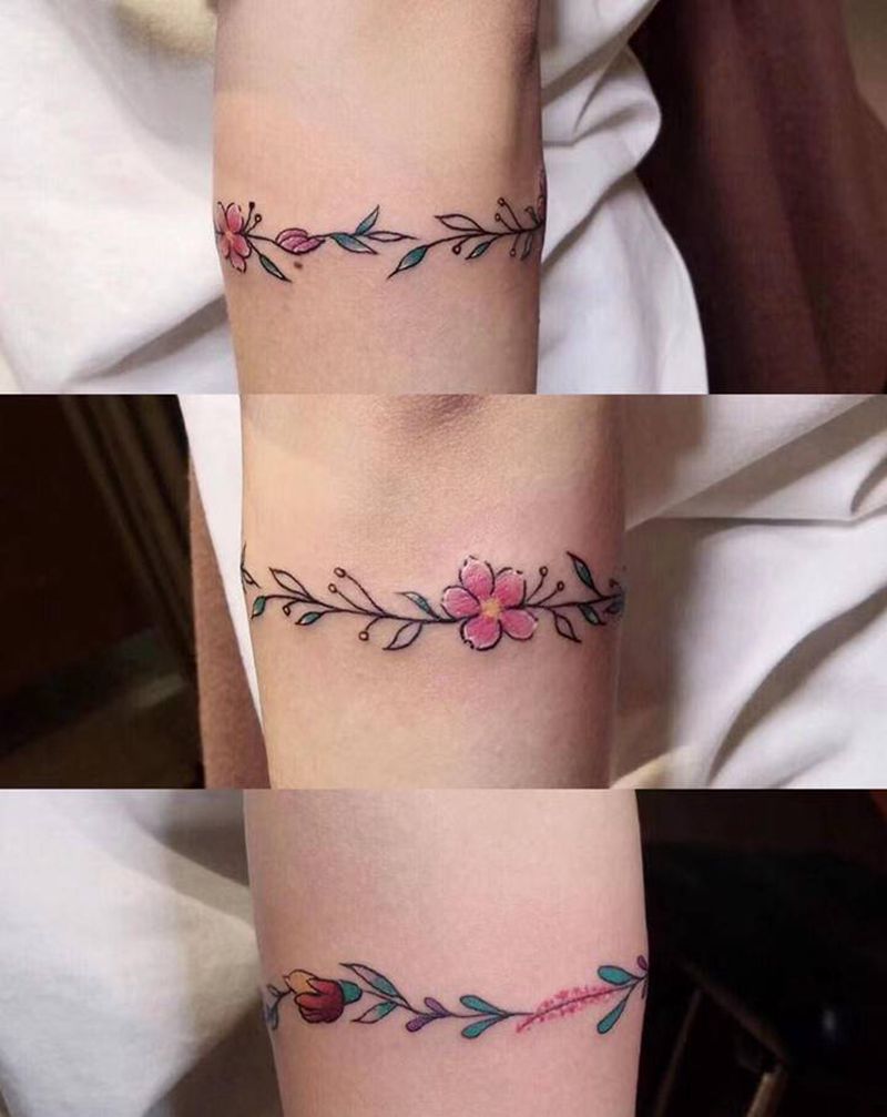 小清新臂环纹身图片_手臂纹身图案