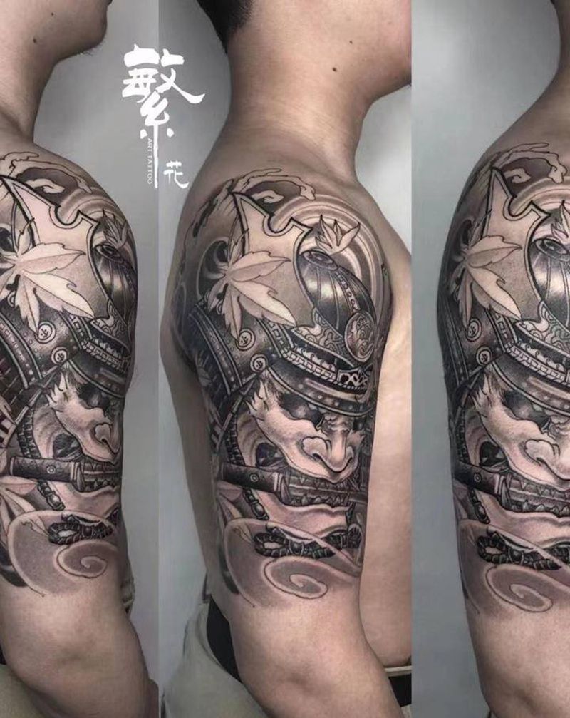 新传统·［般若武士］纹身图片_手臂新传统般若纹身图案