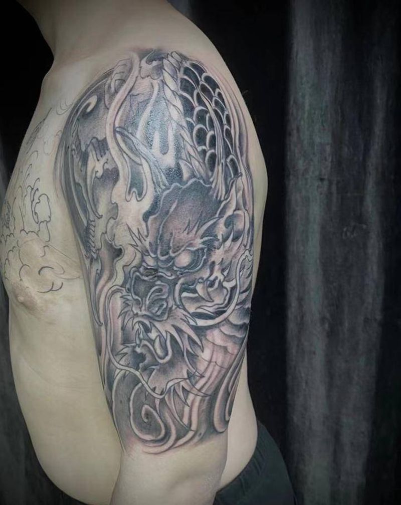 龙纹身图片_手臂纹身图案